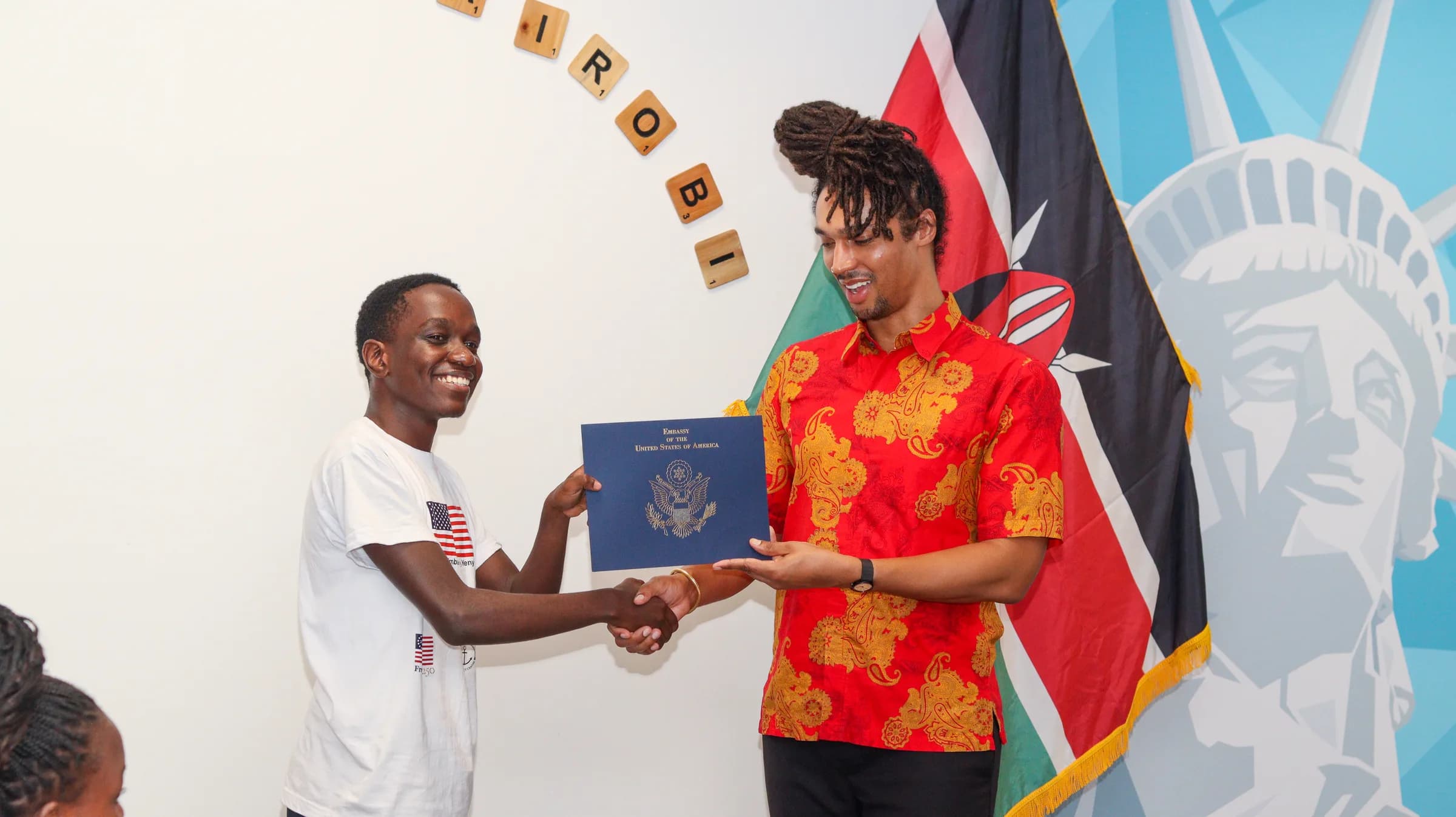 Certificate handover on stage