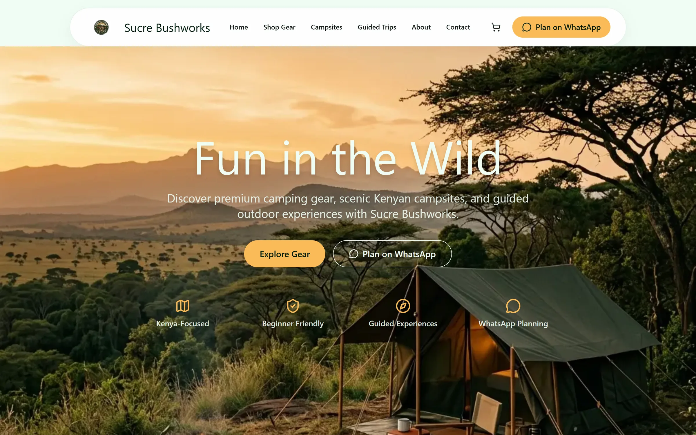 Sucre Bushworks desktop interface